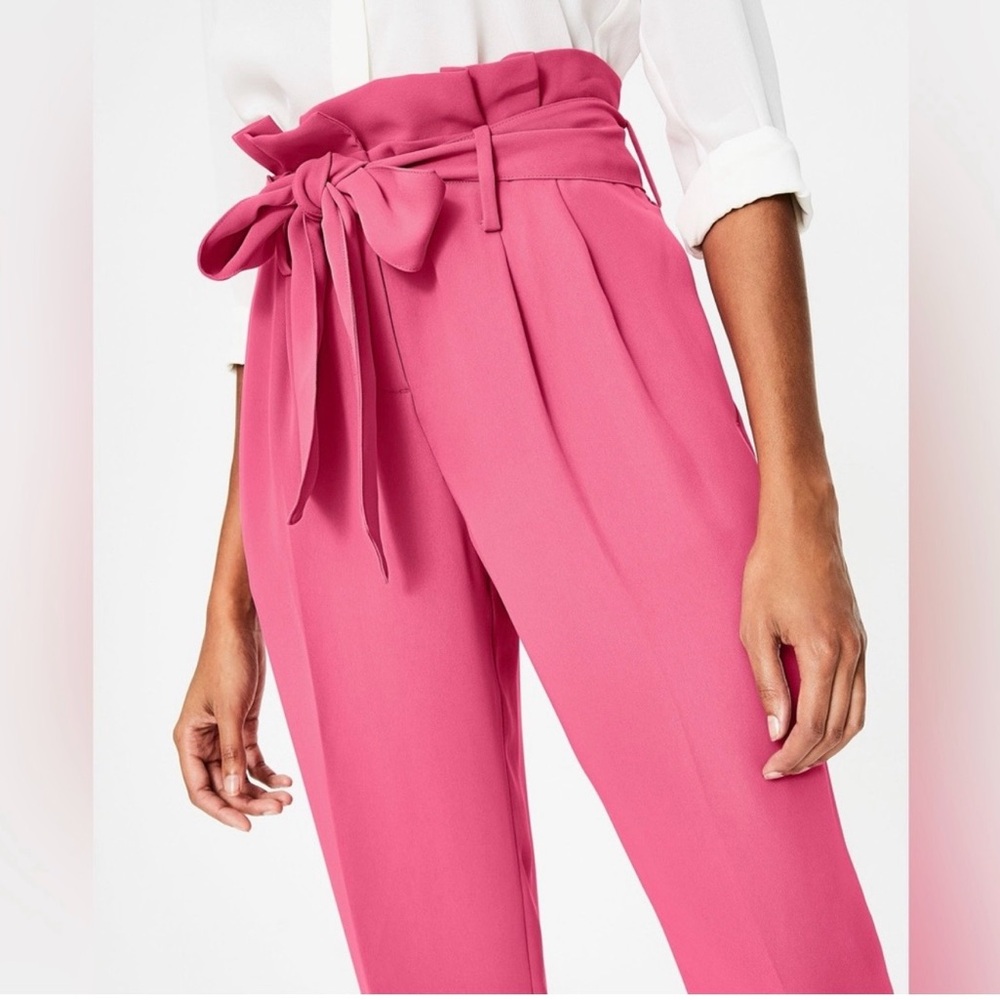 NWT Boden Pink  coral High-Waist Paperbag Ankle Trousers - Picture 2 of 9